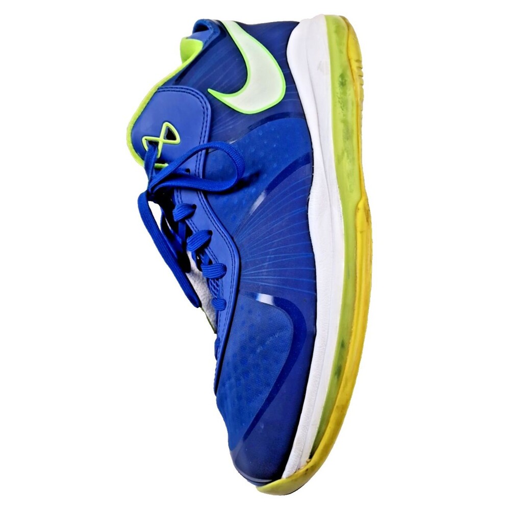 ๐ Nike LeBron 8 V2 Low Men's 12.5 Blue Green Basketball Shoes Sneakers - Picture 9 of 16